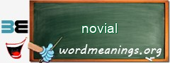 WordMeaning blackboard for novial